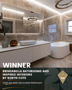 2025 NSW Reno Bathroom of the year INSPIRED INTERIORS ROBYN COTE